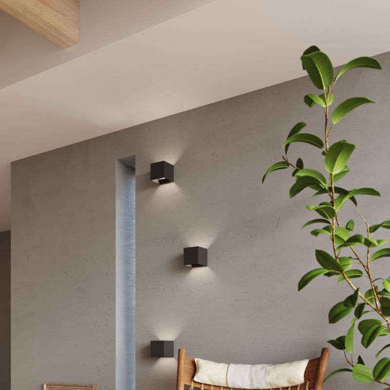 Sollux Lighting LUCA sort LED væglampe IP54 1 stk.