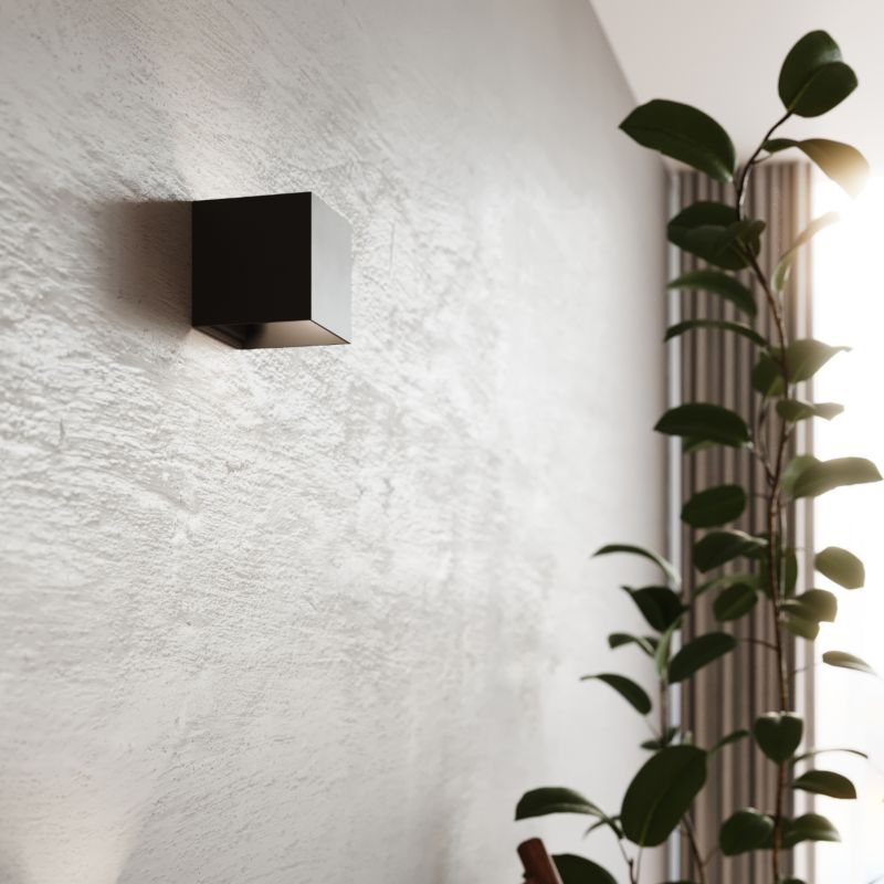 Sollux Lighting LUCA sort LED væglampe IP54 1 stk.