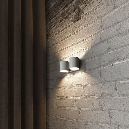 Sollux Lighting ORBIS 2 grå dobbelt væglampe i aluminium, 1 stk.