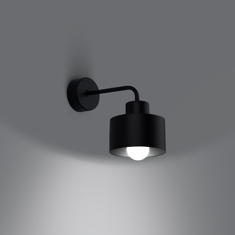 Sollux Lighting SAVAR 1 sort væglampe, 1 stk.