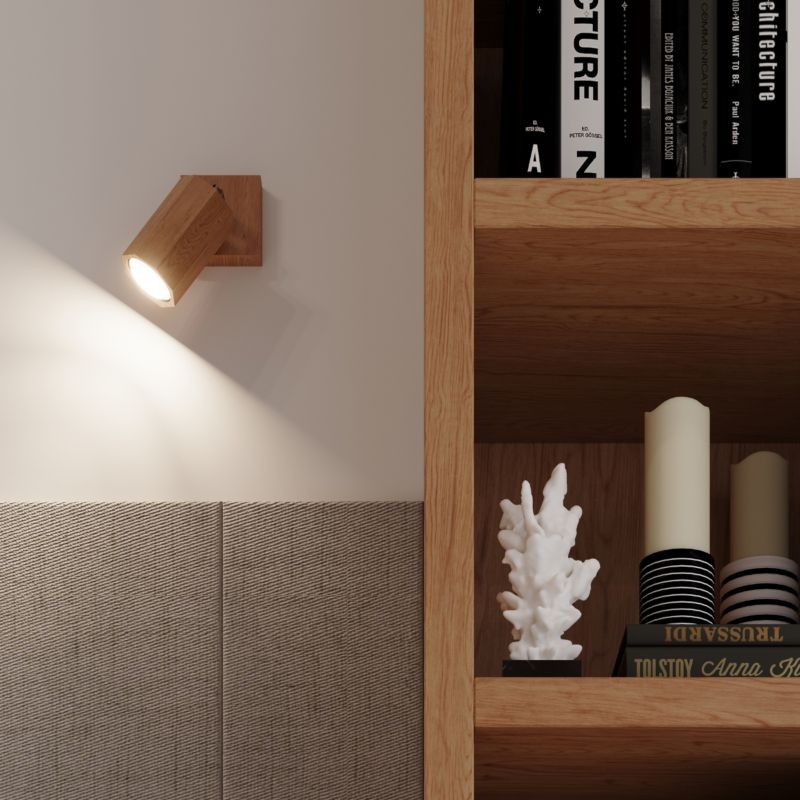Væglampe Sollux Lighting ZEKE egetræ 1 stk.