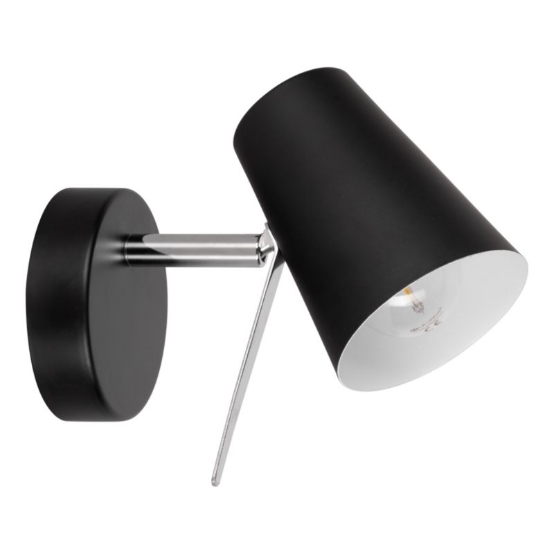 Væglampe SPOT Light 1xE14 Max. 40W Elegant sort i minimalistisk stil, polsk producent, 1 stk.