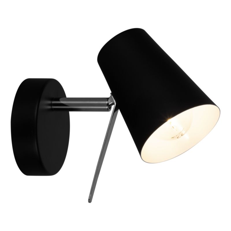 Væglampe SPOT Light 1xE14 Max. 40W Elegant sort i minimalistisk stil, polsk producent, 1 stk.