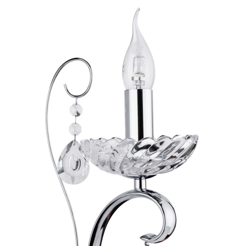 Væglampe SPOT Light 1xE14 Max. 40W Elegant kombination af krom og transparent glas, 1 stk.