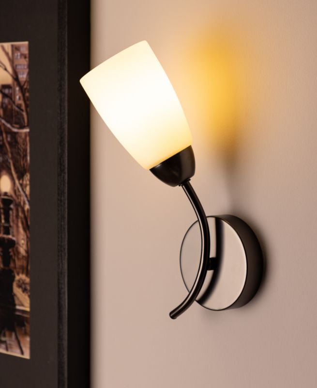 Væglampe SPOT Light 1xE14 Max. 40W Elegant Kombination af Grafit og Hvid i Industrielt Design, 1 stk.
