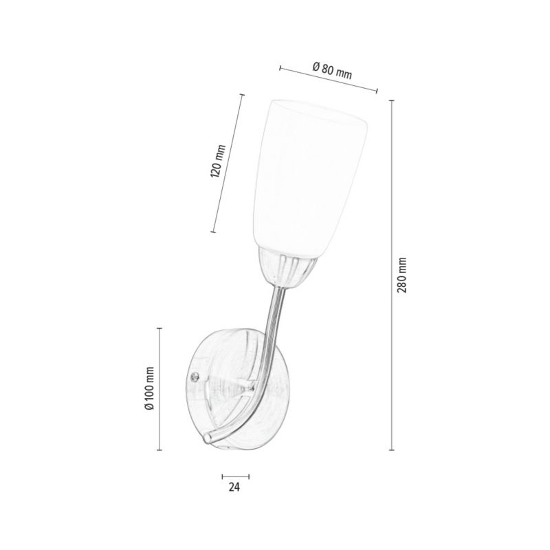 Væglampe SPOT Light 1xE14 Max. 40W Elegant Kombination af Grafit og Hvid i Industrielt Design, 1 stk.