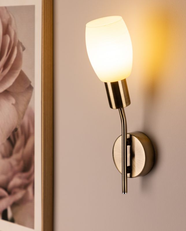 Væglampe SPOT Light 1xE14 Max. 40W Minimalistisk Kombination af Patina og Hvid fra Polsk Producent, 1 stk.