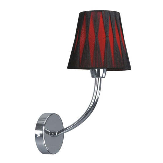 Væglampe SPOT Light 1xE14 Max. 40W Kombination af krom med rød‑sort lampeskærm, polsk producent, 1 stk.