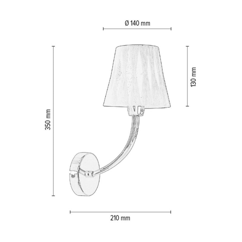 Væglampe SPOT Light 1xE14 Max. 40W Kombination af krom med rød‑sort lampeskærm, polsk producent, 1 stk.