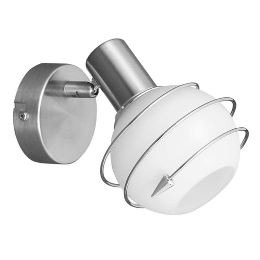 Væglampe SPOT Light 1xE14 Max. 40W Satin- og hvidglasdesign, polsk producent, 1 stk.