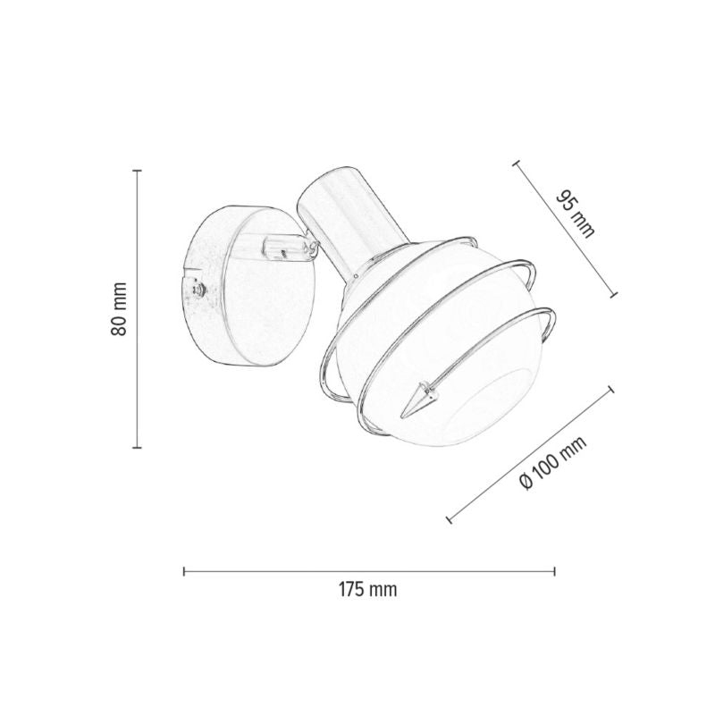 Væglampe SPOT Light 1xE14 Max. 40W Satin- og hvidglasdesign, polsk producent, 1 stk.