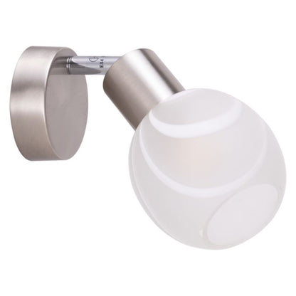 Væglampe SPOT Light 1xE14 Max. 40W – Satin og hvidt glas i klassisk design, polsk producent, 1 stk.