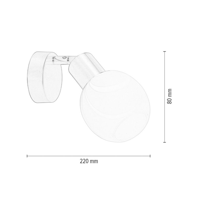 Væglampe SPOT Light 1xE14 Max. 40W – Satin og hvidt glas i klassisk design, polsk producent, 1 stk.