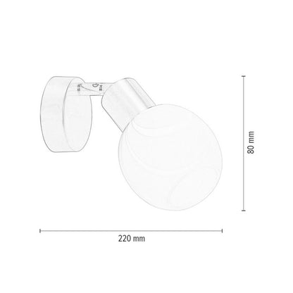 Væglampe SPOT Light 1xE14 Max. 40W – Satin og hvidt glas i klassisk design, polsk producent, 1 stk.