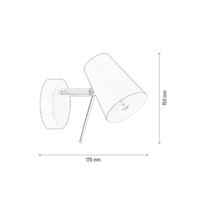 Væglampe SPOT Light 1xE14 Max. 40W Subtil Hvid i Minimalistisk Stil, Polsk Producent, 1 stk.