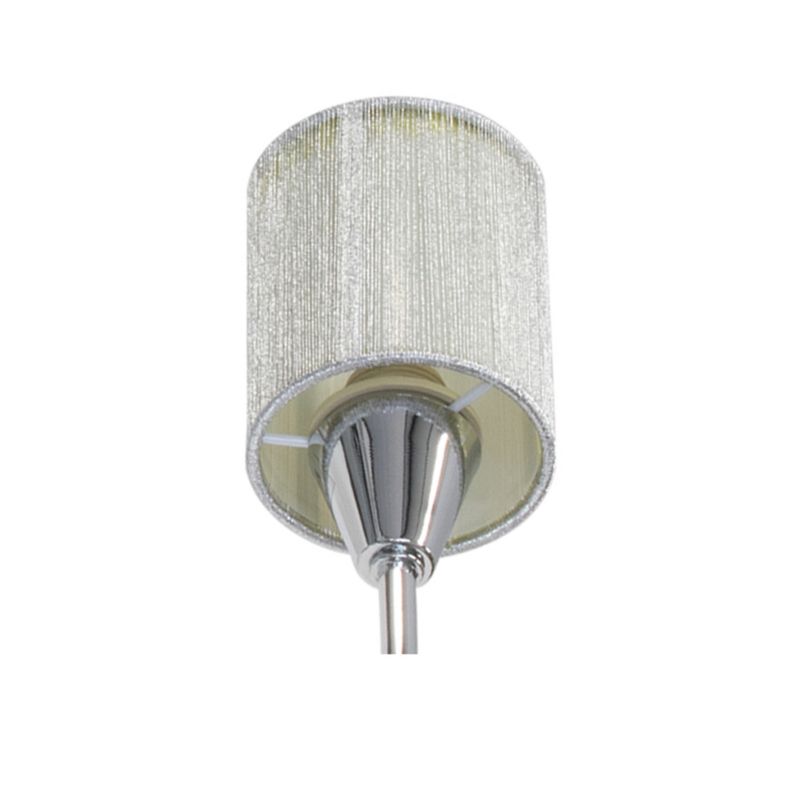 Væglampe SPOT Light 1xE14 Maks. 9W Elegant Kombination af Krom og Sølvfarvet Stof, Polsk Producent, 1 stk.