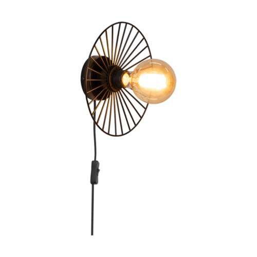 SPOT Light væglampe 1xE27 maks. 25W med elegant mat-sort skærm i minimalistisk stil, polsk producent, 1 stk.