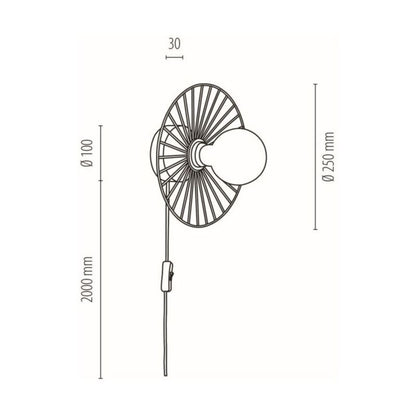 SPOT Light væglampe 1xE27 maks. 25W med elegant mat-sort skærm i minimalistisk stil, polsk producent, 1 stk.