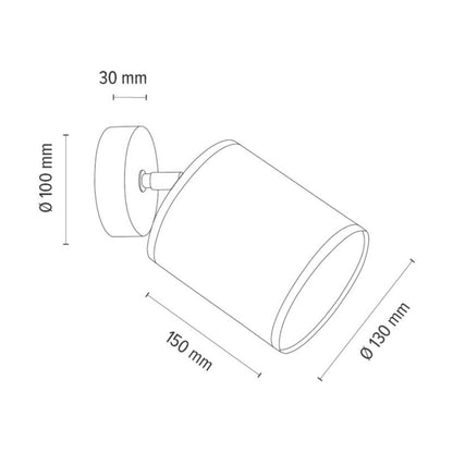 Væglampe SPOT Light 1xE27 Max. 25W Elegant Kombination af Krom og Sølvfarvet Skærm, Polsk Producent, 1 stk.