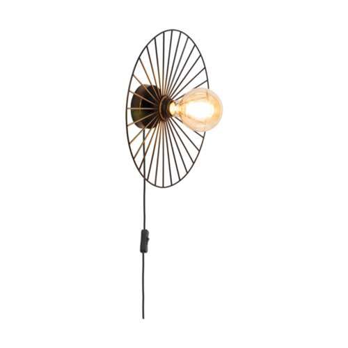 Væglampe SPOT Light 1xE27 Max. 25W Subtil Sort med Sort Skærm, Polsk Producent, 1 stk.