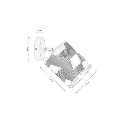 Væglampe SPOT Light 1xE27 Max. 25W Subtil sort med flerfarvet lampeskærm, polsk producent, 1 stk.