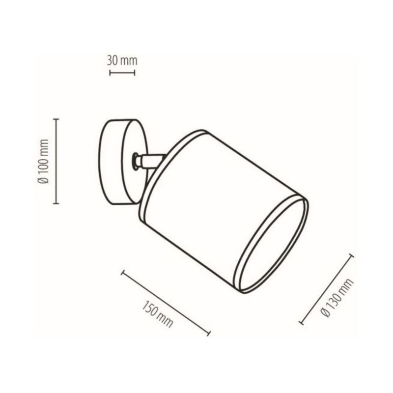 Væglampe SPOT Light 1xE27 Max. 25W Subtil sort med flerfarvet lampeskærm, polsk producent, 1 stk.