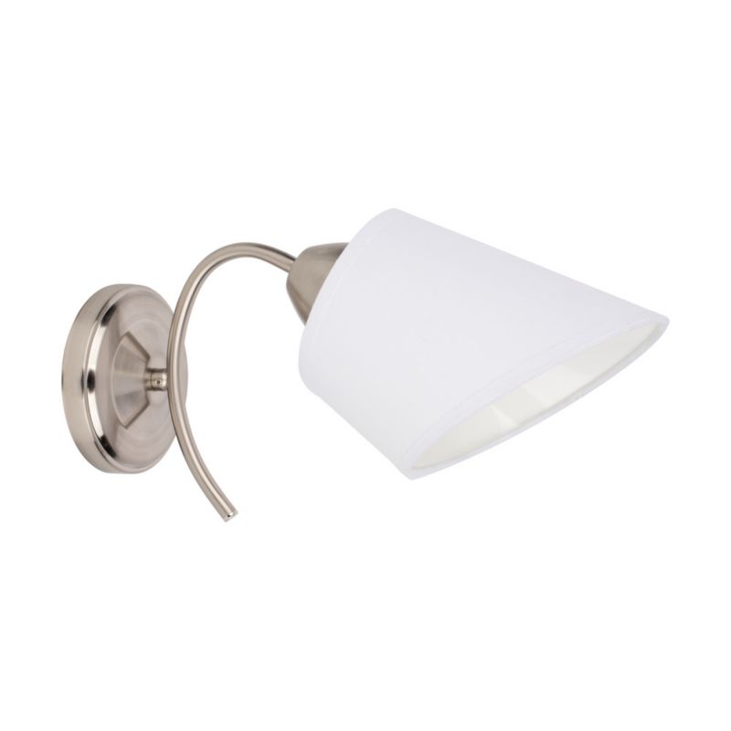 Væglampe SPOT Light 1xE27 Max. 40W Harmonisk Kombination af Satin og Hvidt Stof, Polsk Producent, 1 stk.