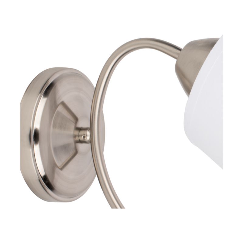 Væglampe SPOT Light 1xE27 Max. 40W Harmonisk Kombination af Satin og Hvidt Stof, Polsk Producent, 1 stk.