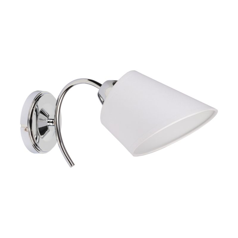 Væglampe SPOT Light 1xE27 Max.40W Klassisk kombination af krom og hvid lampeskærm, polsk producent, 1 stk.