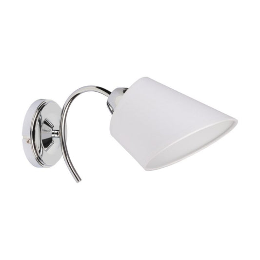 Væglampe SPOT Light 1xE27 Max.40W Klassisk kombination af krom og hvid lampeskærm, polsk producent, 1 stk.