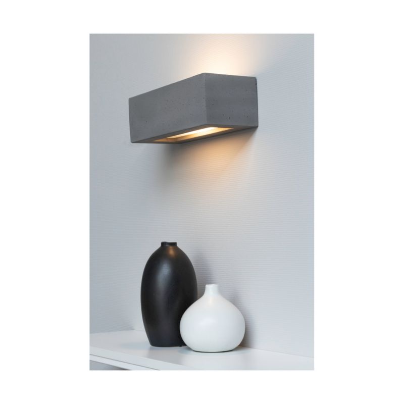 Væglampe SPOT Light 1xE27 Max. 40W Kombination af grå beton og frostet glas, polsk producent, 1 stk.
