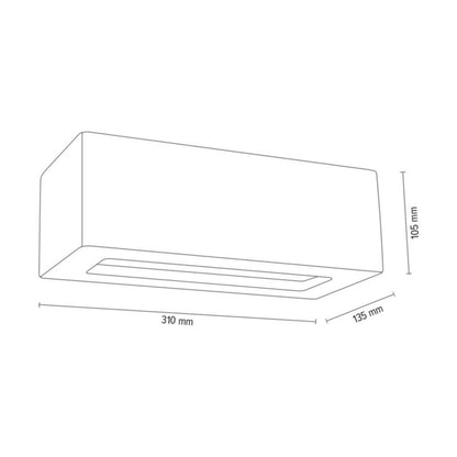 Væglampe SPOT Light 1xE27 Max. 40W Kombination af grå beton og frostet glas, polsk producent, 1 stk.