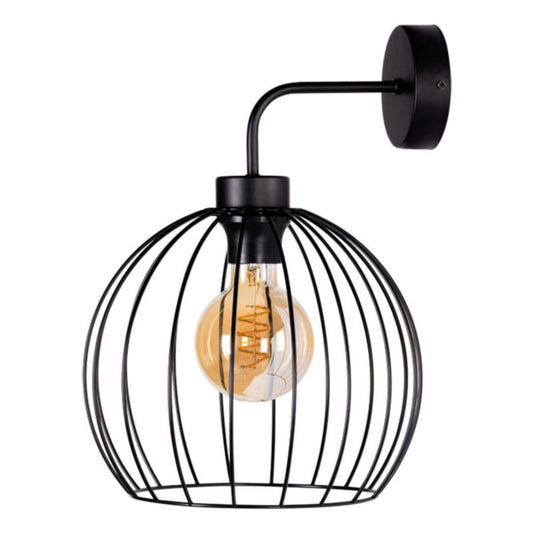 Væglampe SPOT Light 1xE27 Max. 60W Elegant sort med sort skærm, polsk producent, 1 stk.
