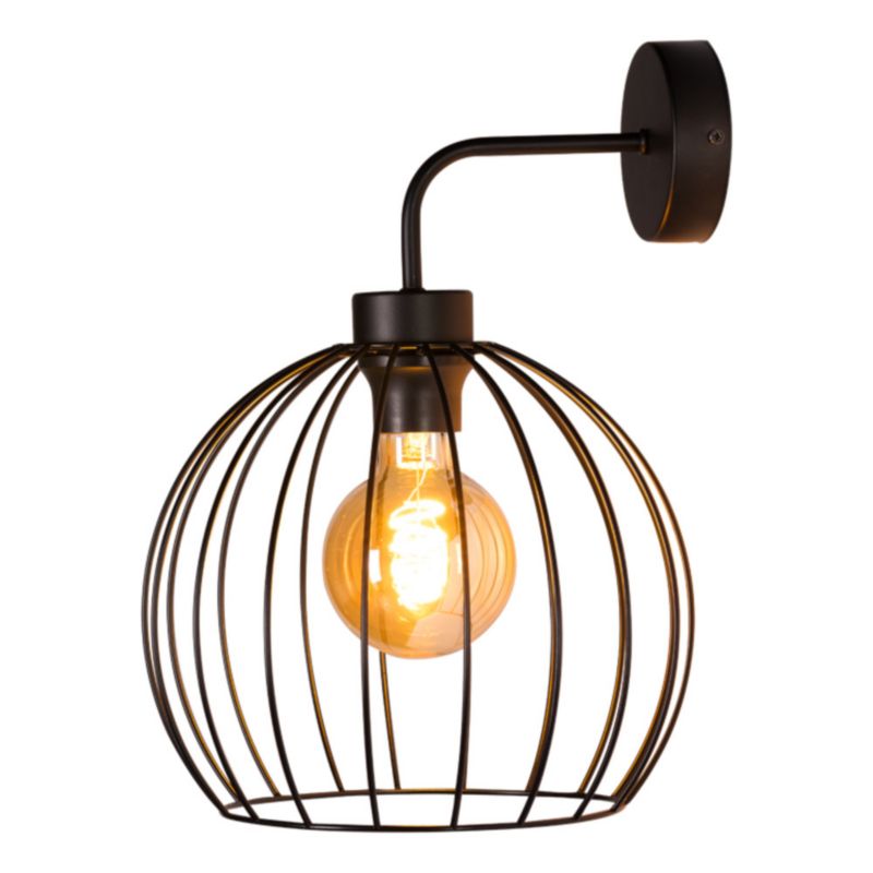 Væglampe SPOT Light 1xE27 Max. 60W Elegant sort med sort skærm, polsk producent, 1 stk.