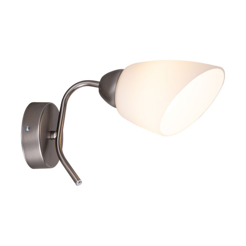Væglampe SPOT Light 1xE27 Max. 60W Klassisk Kombination af Satin og Hvid Skærm, Polsk Producent, 1 stk.