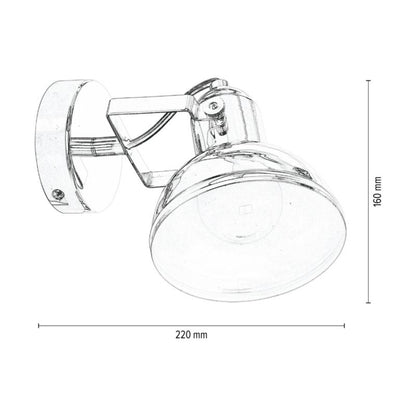 Væglampe SPOT Light 1xE27 Max. 60W Klassisk krom i minimalistisk stil, polsk producent, 1 stk.