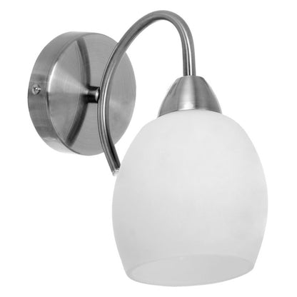Væglampe SPOT Light 1xE27 Max. 60W – Elegant kombination af satin og hvidt glas, polsk producent, 1 stk.