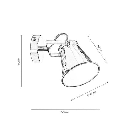 Væglampe SPOT Light 1xE27 Max. 60W Subtil krom i minimalistisk stil, polsk producent, 1 stk.