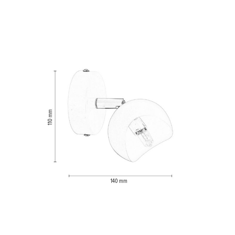 Væglampe SPOT Light 1xG9 Maks. 28W Elegant hvid i minimalistisk design, polsk producent, 1 stk.