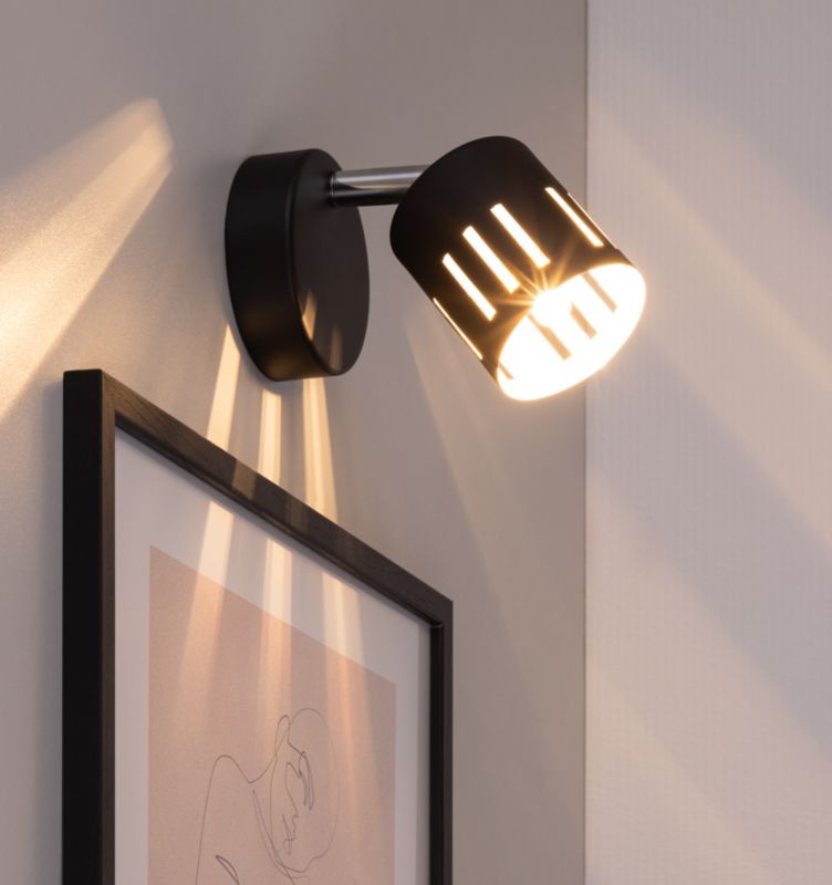Væglampe SPOT Light 1xG9 Max. 28W Elegant Sort i Minimalistisk Stil, Polsk Producent, 1 stk.
