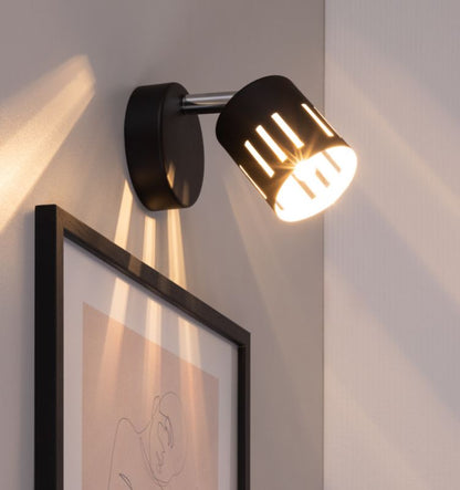 Væglampe SPOT Light 1xG9 Max. 28W Elegant Sort i Minimalistisk Stil, Polsk Producent, 1 stk.