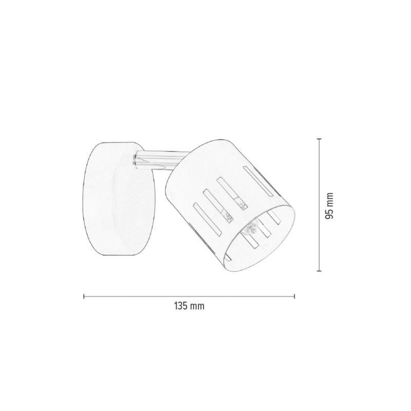 Væglampe SPOT Light 1xG9 Max. 28W Elegant Sort i Minimalistisk Stil, Polsk Producent, 1 stk.