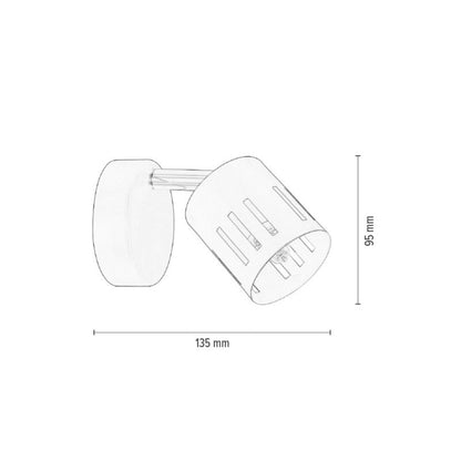 Væglampe SPOT Light 1xG9 Max. 28W Elegant Sort i Minimalistisk Stil, Polsk Producent, 1 stk.