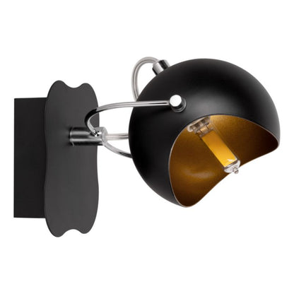 Væglampe SPOT Light 1xG9 Maks. 28W Elegant sort med gyldent indre, Polsk producent, 1 stk.