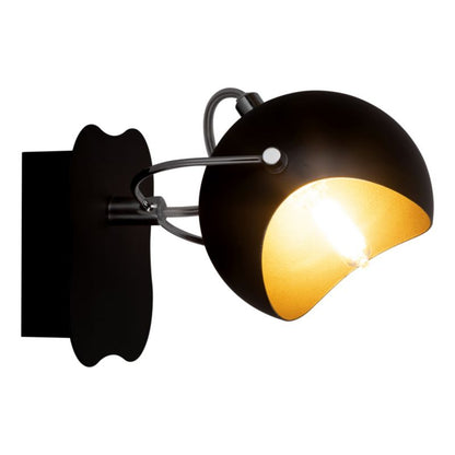 Væglampe SPOT Light 1xG9 Maks. 28W Elegant sort med gyldent indre, Polsk producent, 1 stk.