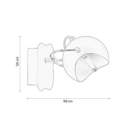 Væglampe SPOT Light 1xG9 Maks. 28W Elegant sort med gyldent indre, Polsk producent, 1 stk.