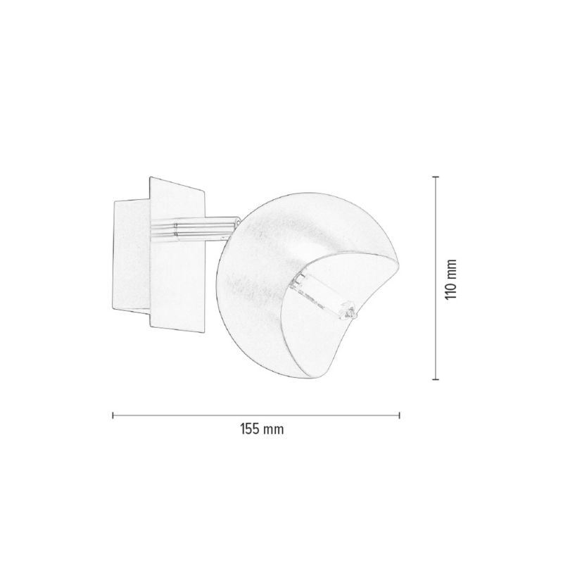 Væglampe SPOT Light 1xG9 Max. 28W Elegant Satin med Hvid Accent, Polsk Producent, 1 stk.