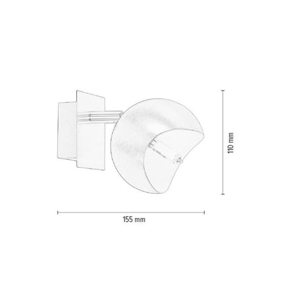 Væglampe SPOT Light 1xG9 Max. 28W Elegant Satin med Hvid Accent, Polsk Producent, 1 stk.