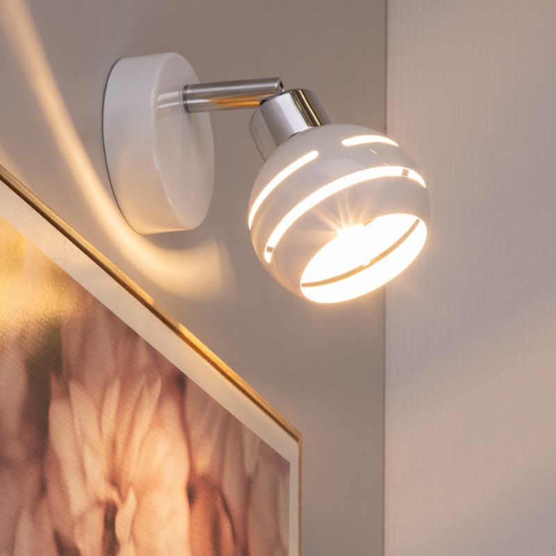 Væglampe SPOT Light 1xG9 Maks. 28W i krom- og hvidkombination i klassisk stil, polsk producent, 1 stk.
