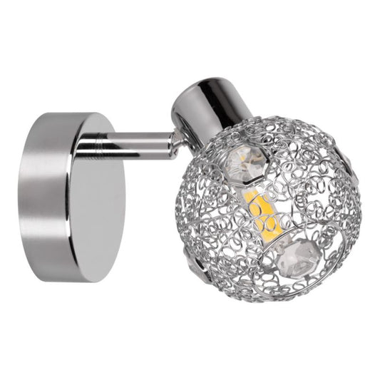 Væglampe SPOT Light 1xG9 Max. 28W med kromkomposition og transparente krystaller, polsk producent, 1 stk.